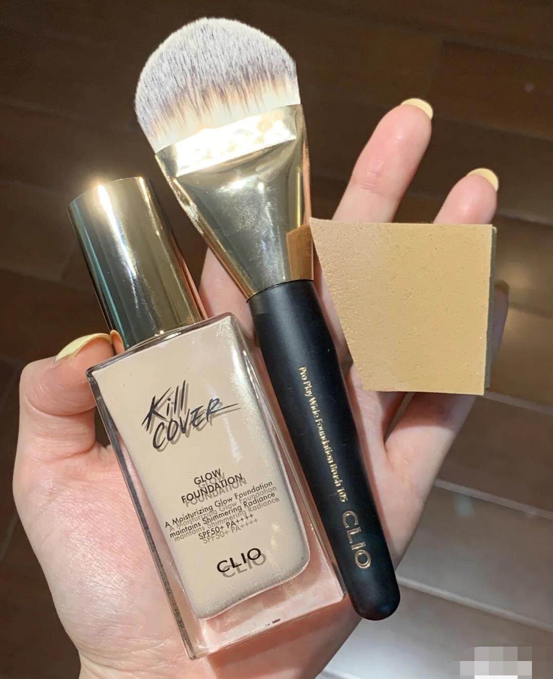 clio珂莱欧粉底液水润保湿光彩清透轻薄遮瑕干皮粉底液