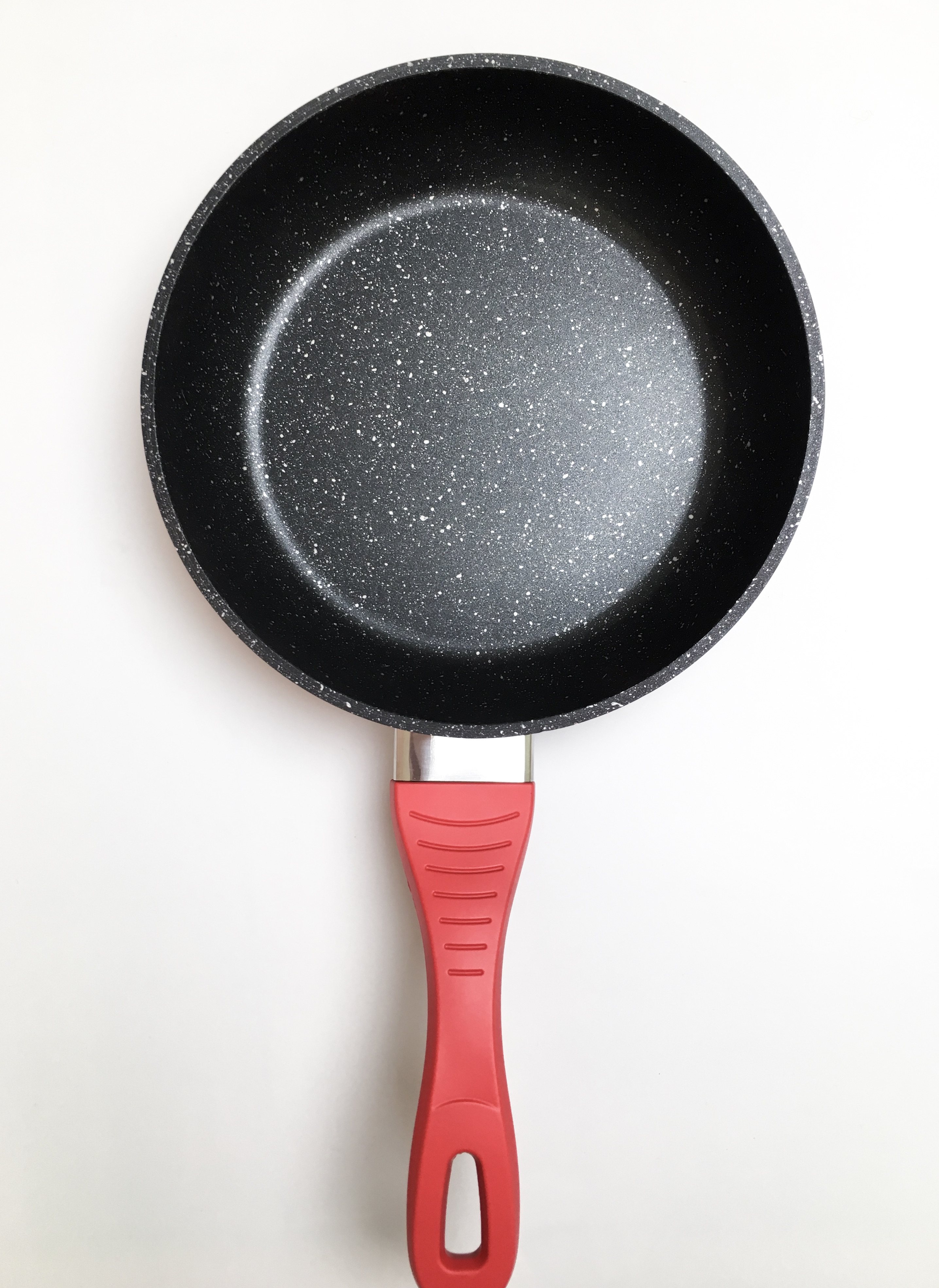 出口德国时尚红色平底不粘锅煎牛排迷你煎锅20cm无油烟煎蛋煎牛排