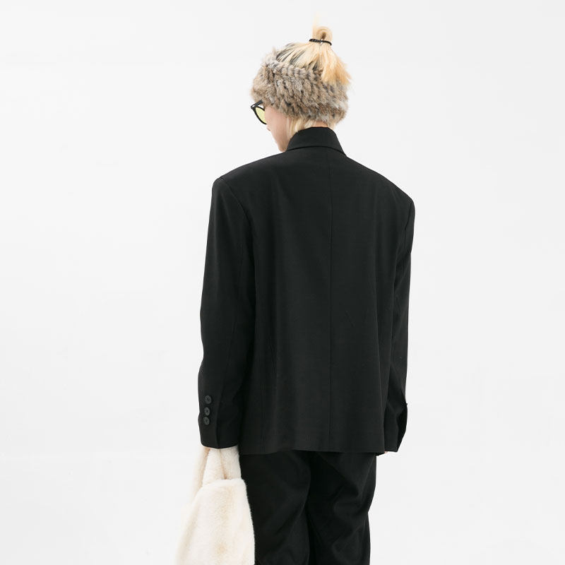 outsize不尺原创设计休闲宽松百搭西装外套秋冬西装