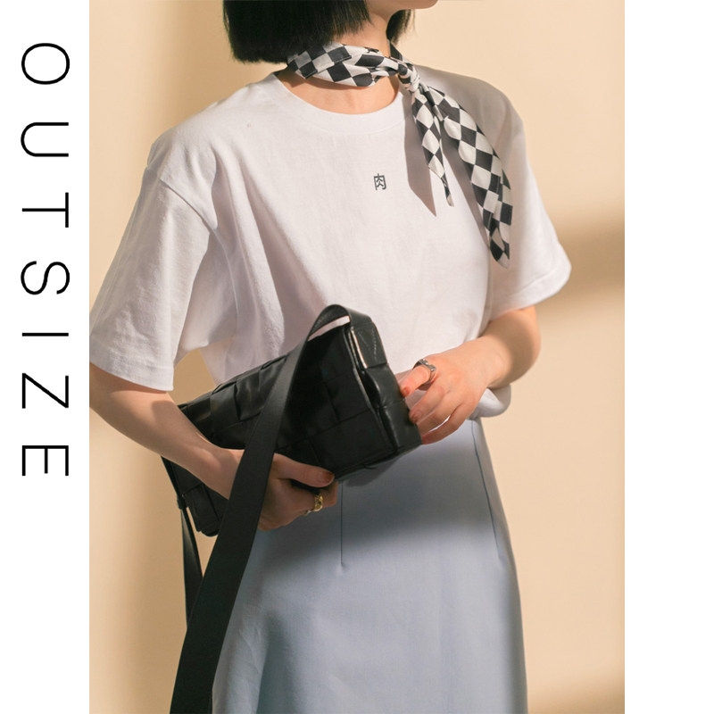 outsize不尺原创设计短袖恤女2021新款春夏宽松t恤