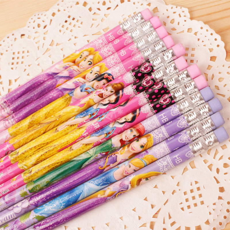铅笔迪士尼白雪公主小学生卡通创意可爱奖品联众铅笔