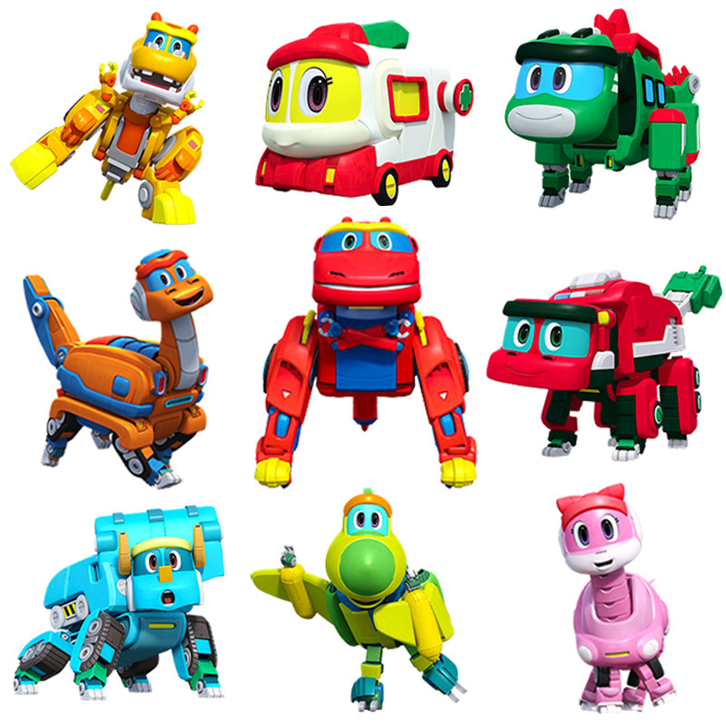 新款灵动创想帮帮帮龙出动恐龙变形玩具男孩棒棒儿童机器人