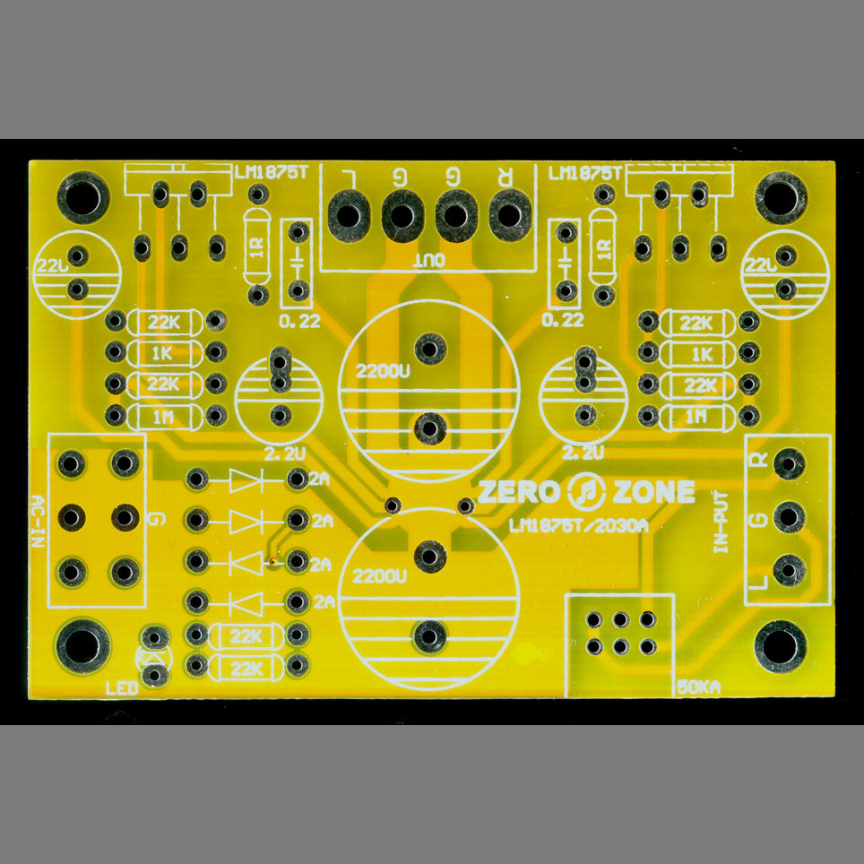 哲洛经典lm1875ttda2030a双声声道功放pcb空板散件电源滤波器