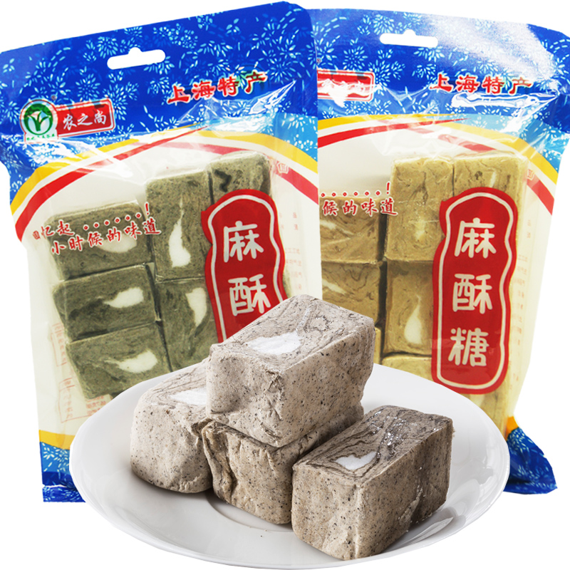 农之尚麻花生500克特产香油芝麻味可选上海糕点价格崔子牌袋装酥糖图片