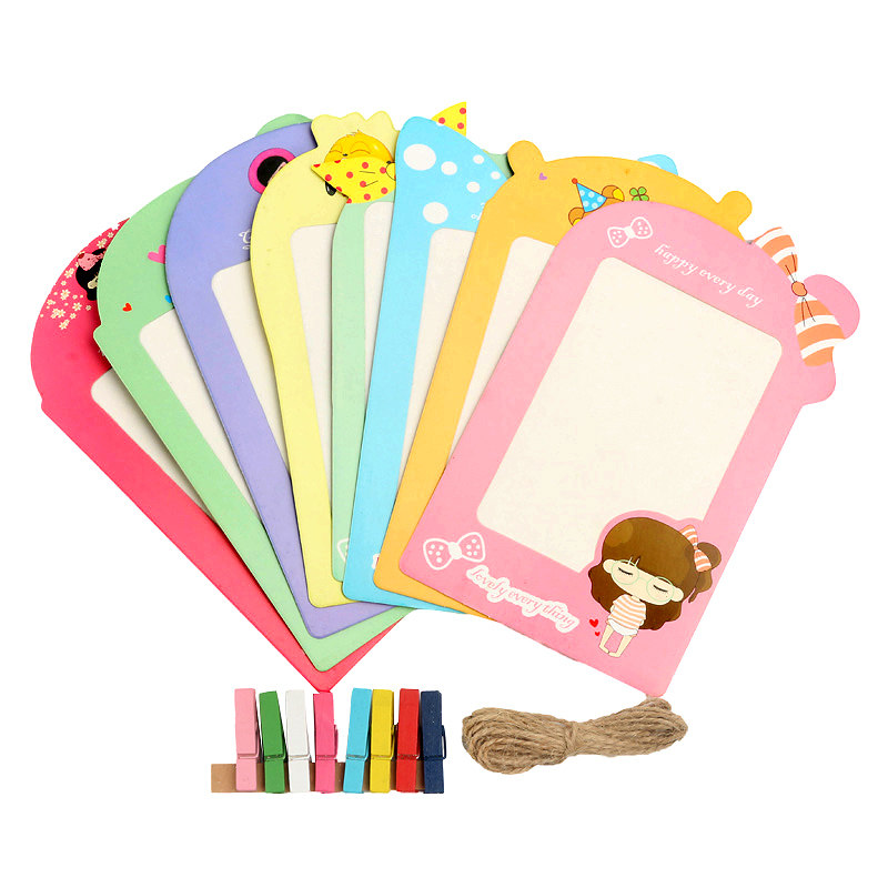 卡纸创意简易彩色画框悬挂式相框diy照片墙免其他手工制作