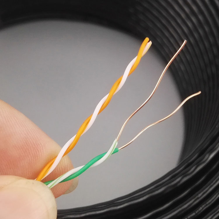 4芯网线小区宽带四芯电话线监控双绞线纯无氧铜100m200m300m500米