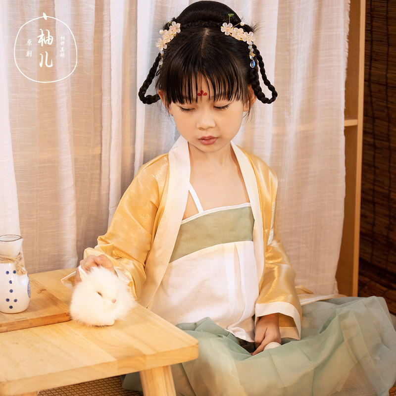 柚儿亲子女童吊带背心儿童汉服古装内穿肚兜背心吊带