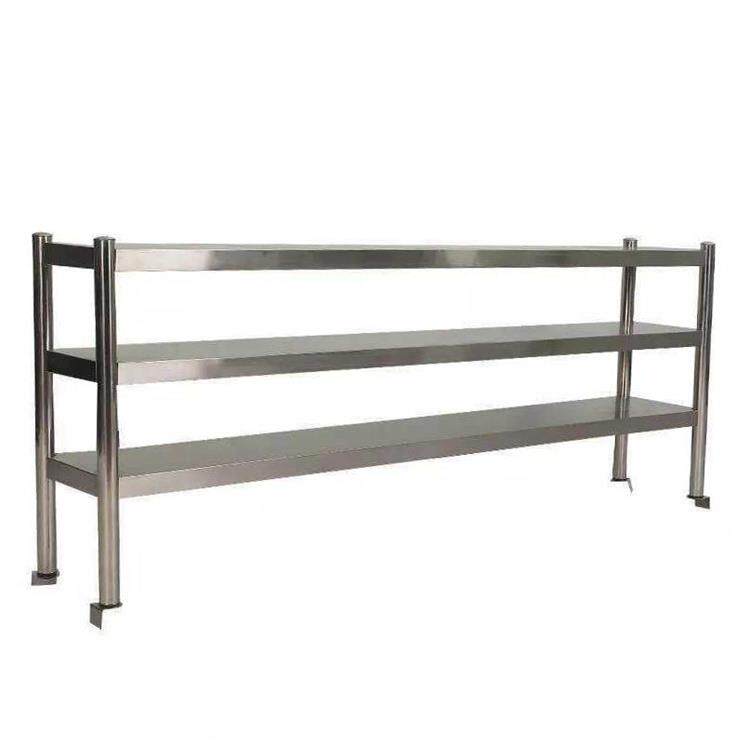 层架台上架子三层厨房置物架不锈钢奶茶货架双层厨房置物架