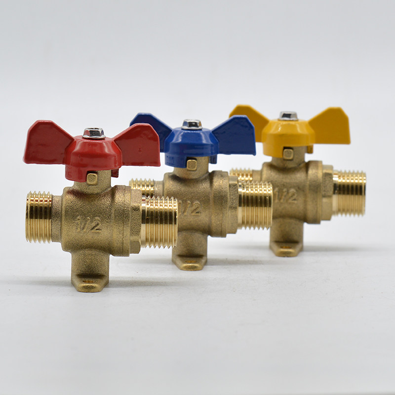 20年阀门销售历史带座双外丝球阀4分黄铜全通球阀