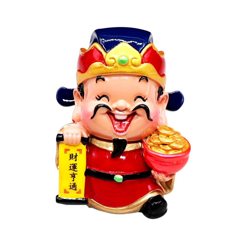 小号版好公仔摆件五路财神爷神仙保佑泥人