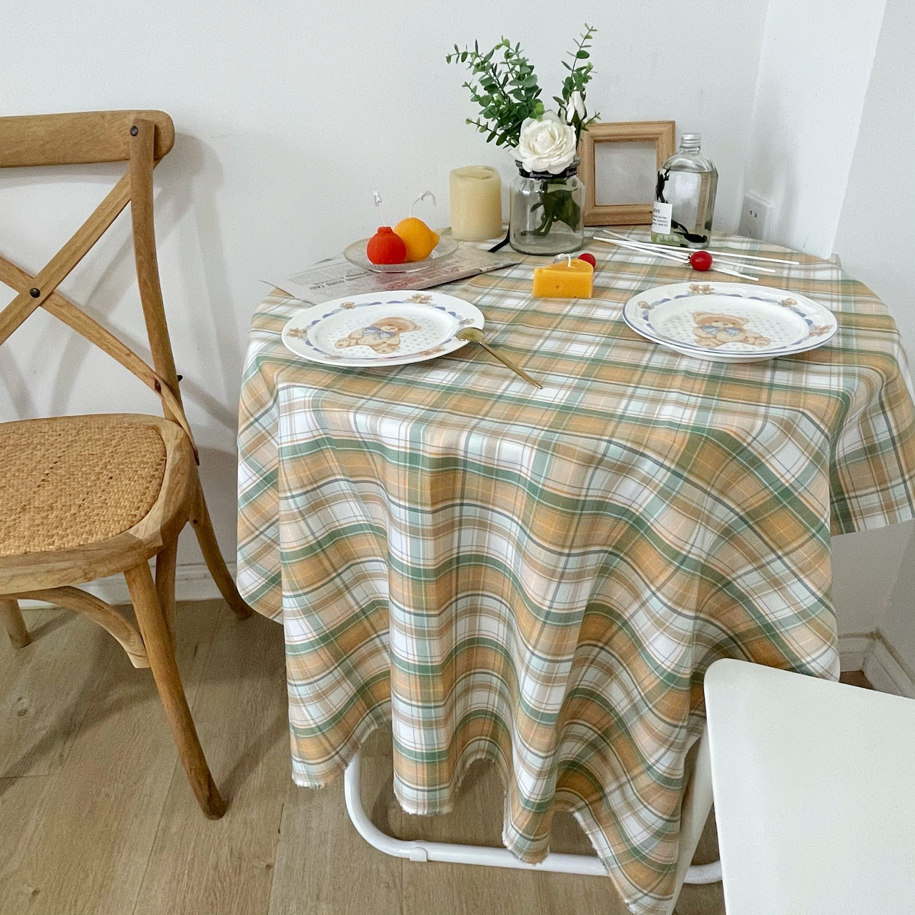 ins韩风北欧学生桌布复古奶油色系餐桌简约桌布