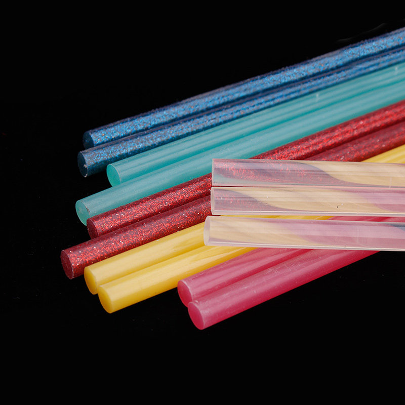 热熔胶棒彩色胶棒 热溶硅胶胶条高黏胶条热熔胶枪diy模型制作工具