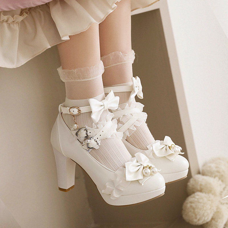 2021洛丽塔鞋粗美公主鞋甜跟单秋款高跟单裙子鞋子单鞋