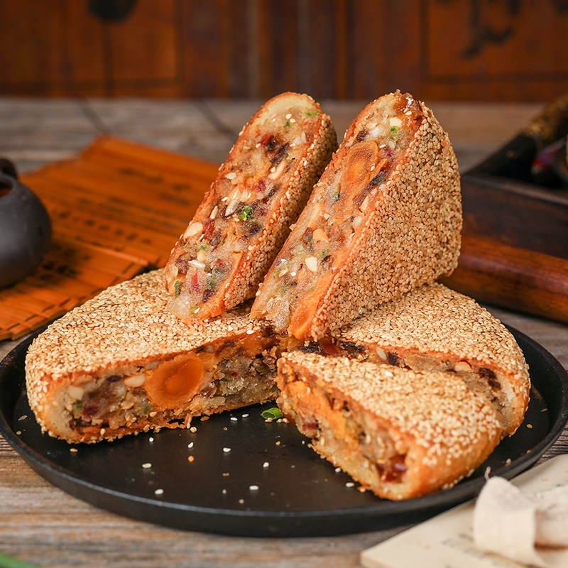 温州特产桥墩古食记大月饼老式手工五仁中秋月饼