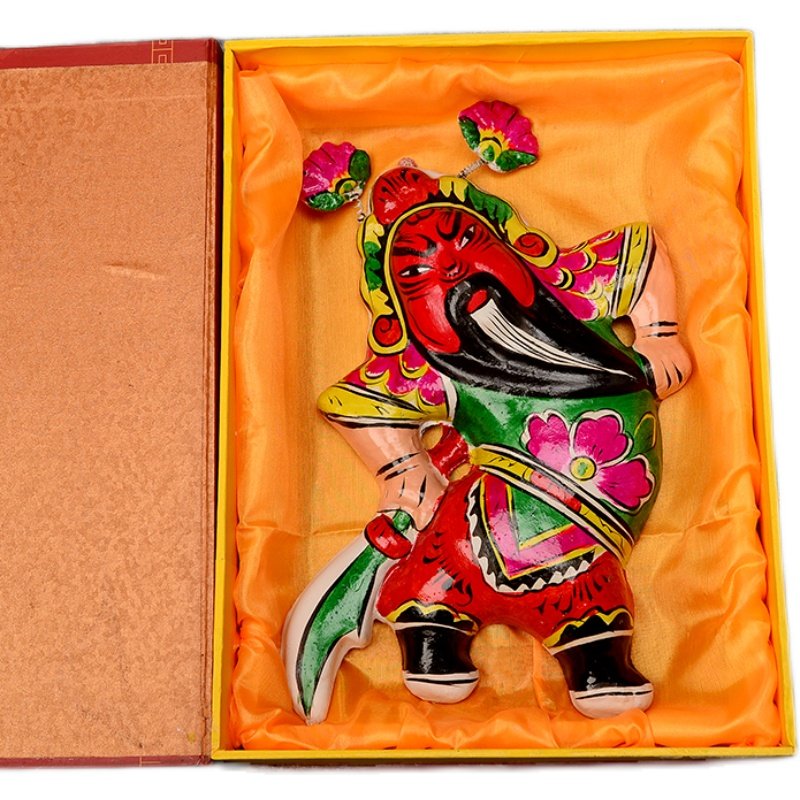 中朴民艺陕西凤翔手工彩绘泥塑钟馗料豆盖被泥人