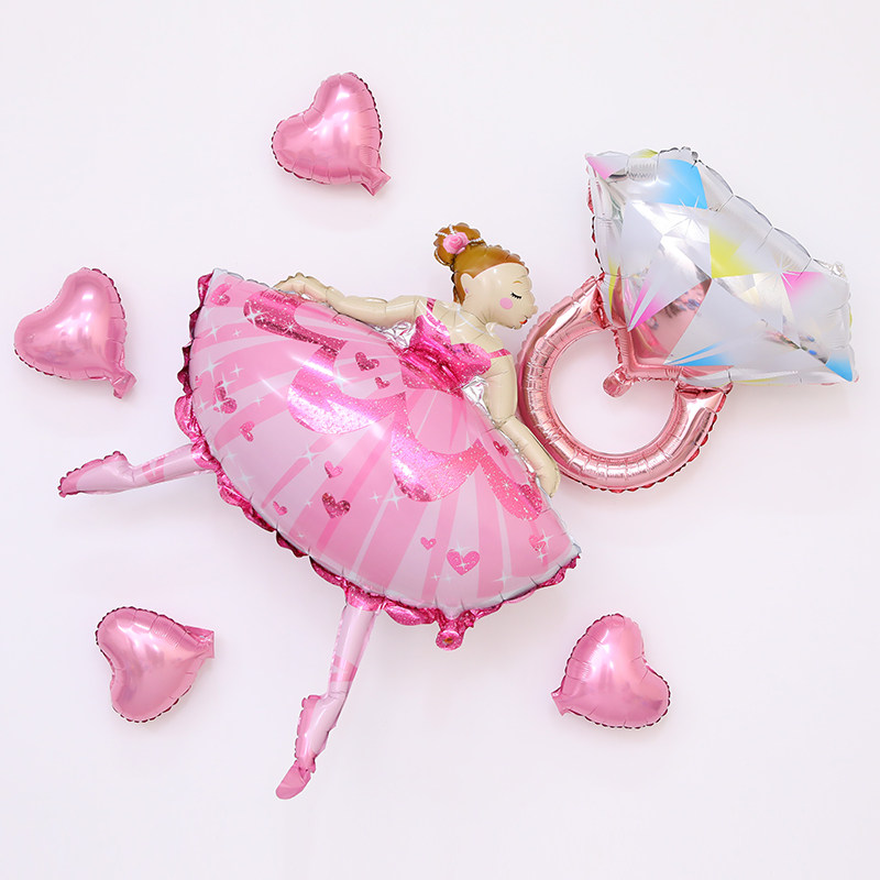 芭蕾芭蕾舞舞蹈铝膜气球女孩男孩宝宝儿童生日气球