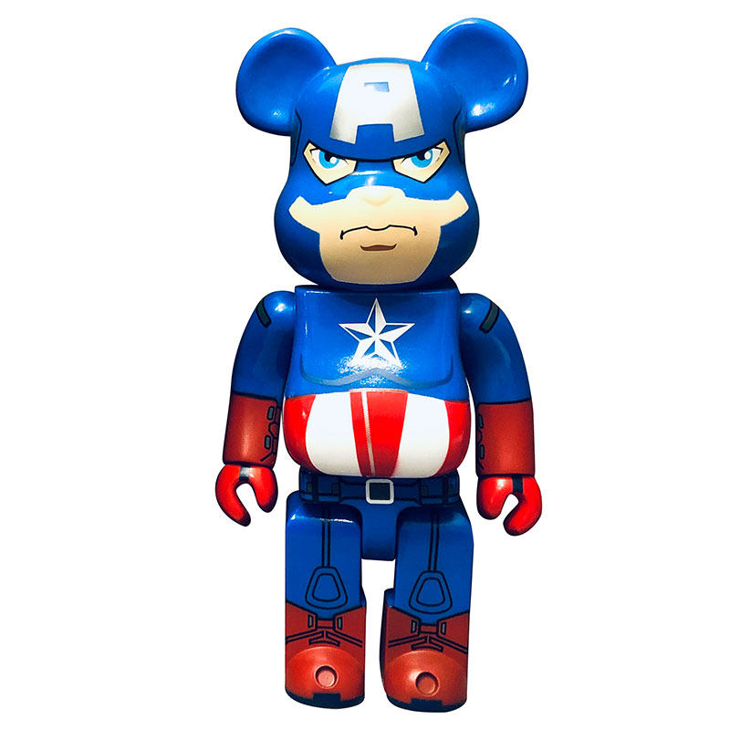 bearbrick暴力熊积木熊美国队长潮流公仔玩偶手办模型摆件潮玩盲盒