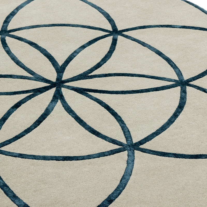 liandwu英国品牌asiaticcarpets高级六瓣花现代地毯