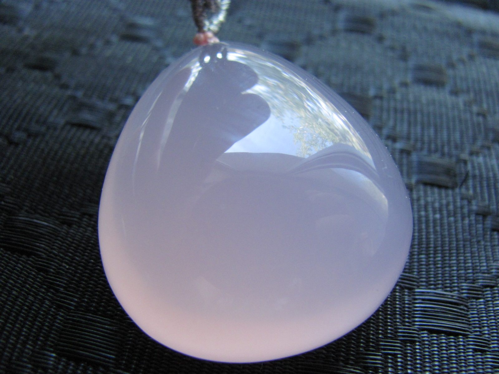 天然莫桑比克水晶芙蓉石胖水滴吊坠莫粉项坠长项颈饰