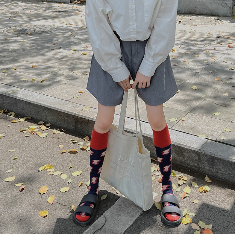 网红水晶夏季玻璃丝袜长筒小腿袜小众高筒薄款粉色夏天凉鞋长袜潮