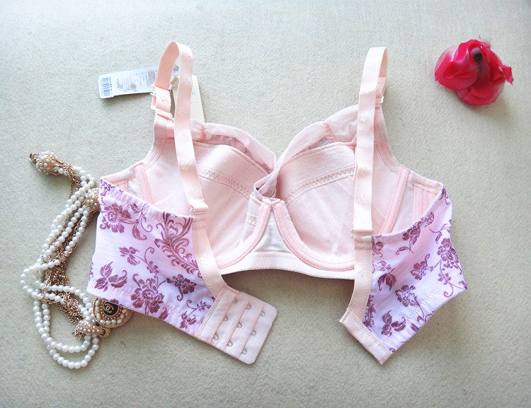 薄款罩杯聚拢文胸刺绣女士薄杯内衣32b32c全棉文胸