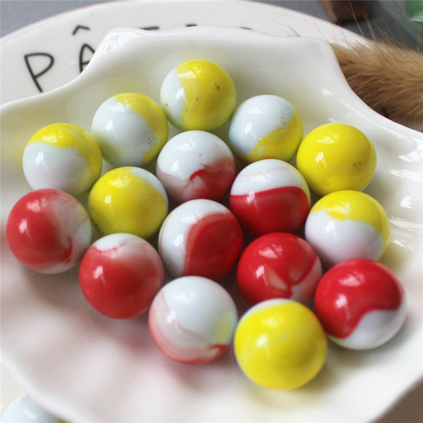 16mm游戏珠弹活动弹珠溜溜怀旧diy白瓷鱼缸水晶珠