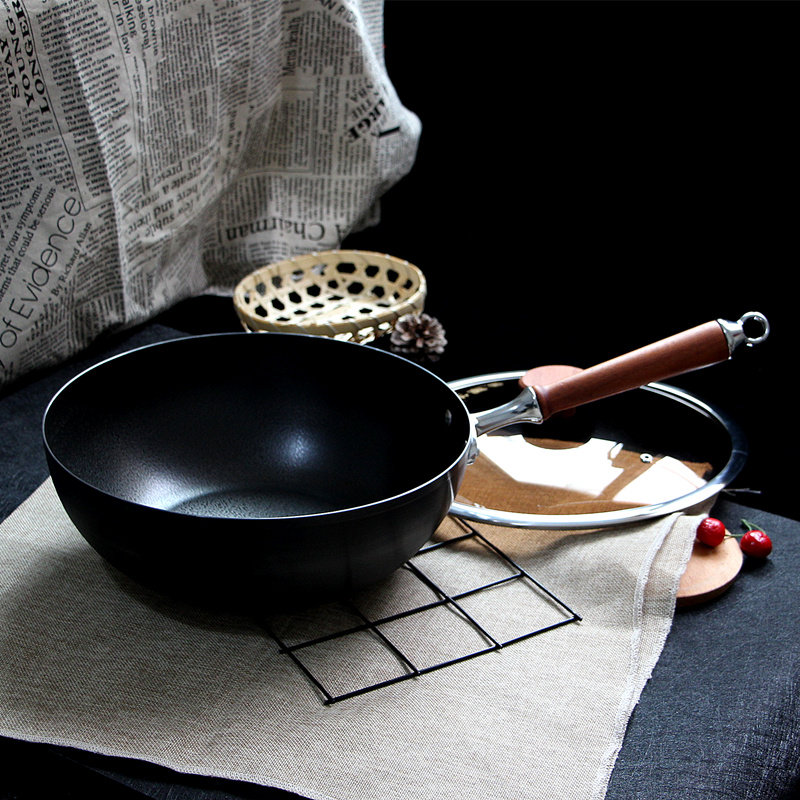 华生不沾不溅铁锅铸铁涂层物理巨匠菜锅炒菜炒锅