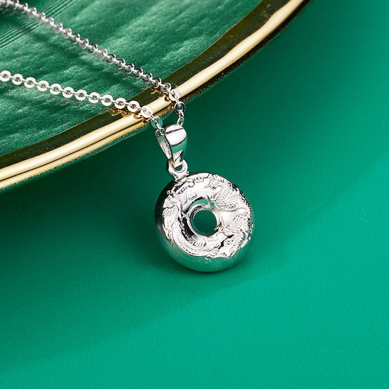 源盛福新新款pt950精品时尚平安扣铂金吊坠正品颈饰