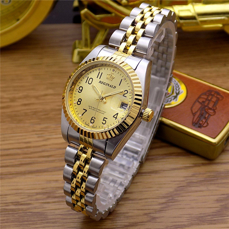 新款利吉皇冠男表手表时尚防水钢带国产腕表