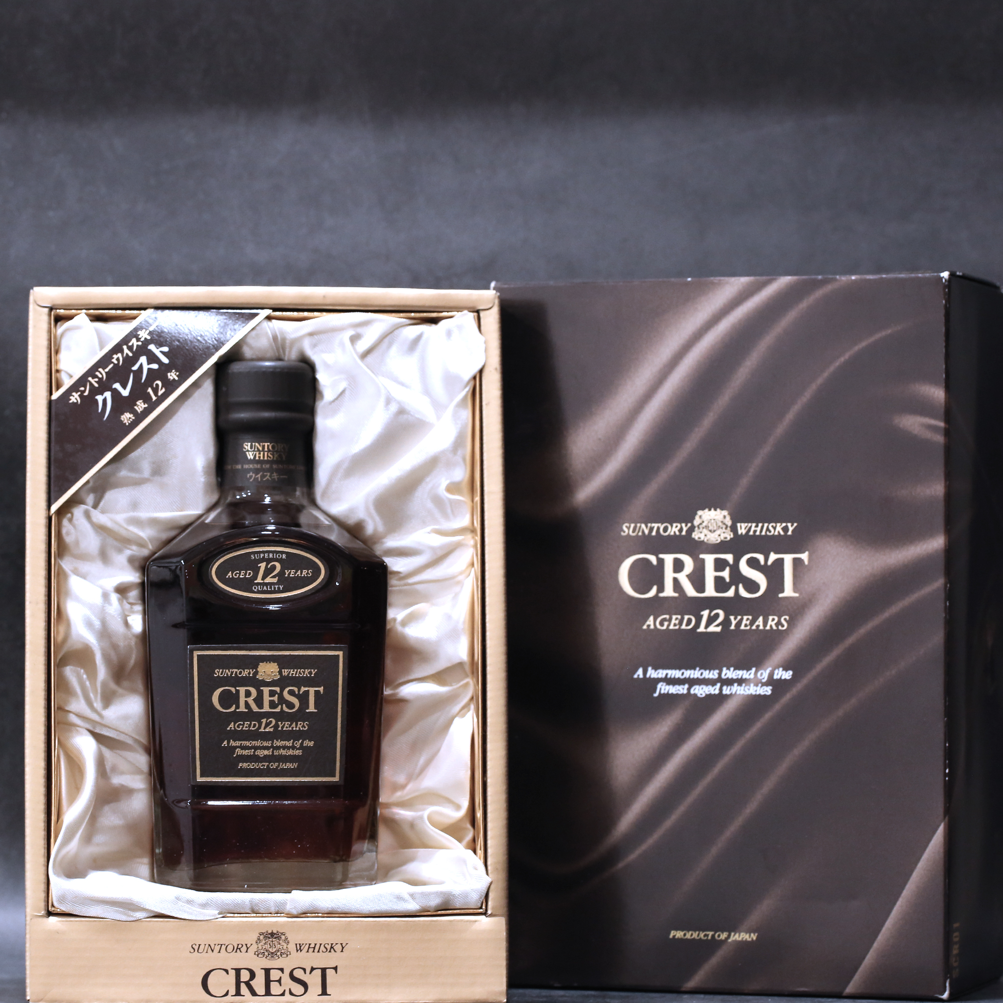 售价勿拍crest12年金狮方瓶黑头威士忌威士忌