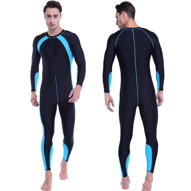 泳衣男士专业连体泳裤运动长款温泉大码游泳衣全身套装泳装装备 - 慕