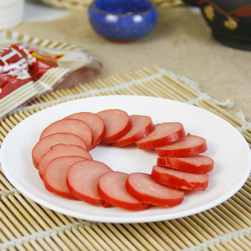 红肠双汇上海风味200g20支凉拌拌菜火腿肠小红包装即食肠类