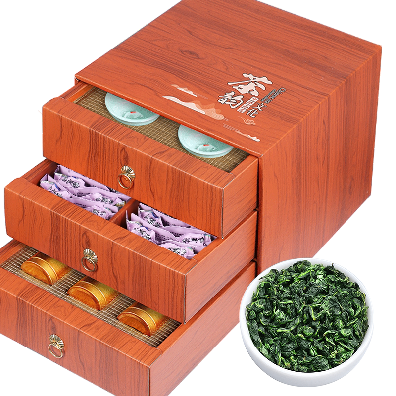 铁观音香型共计茶叶盒装礼盒送礼花香兰花浓香铁观音