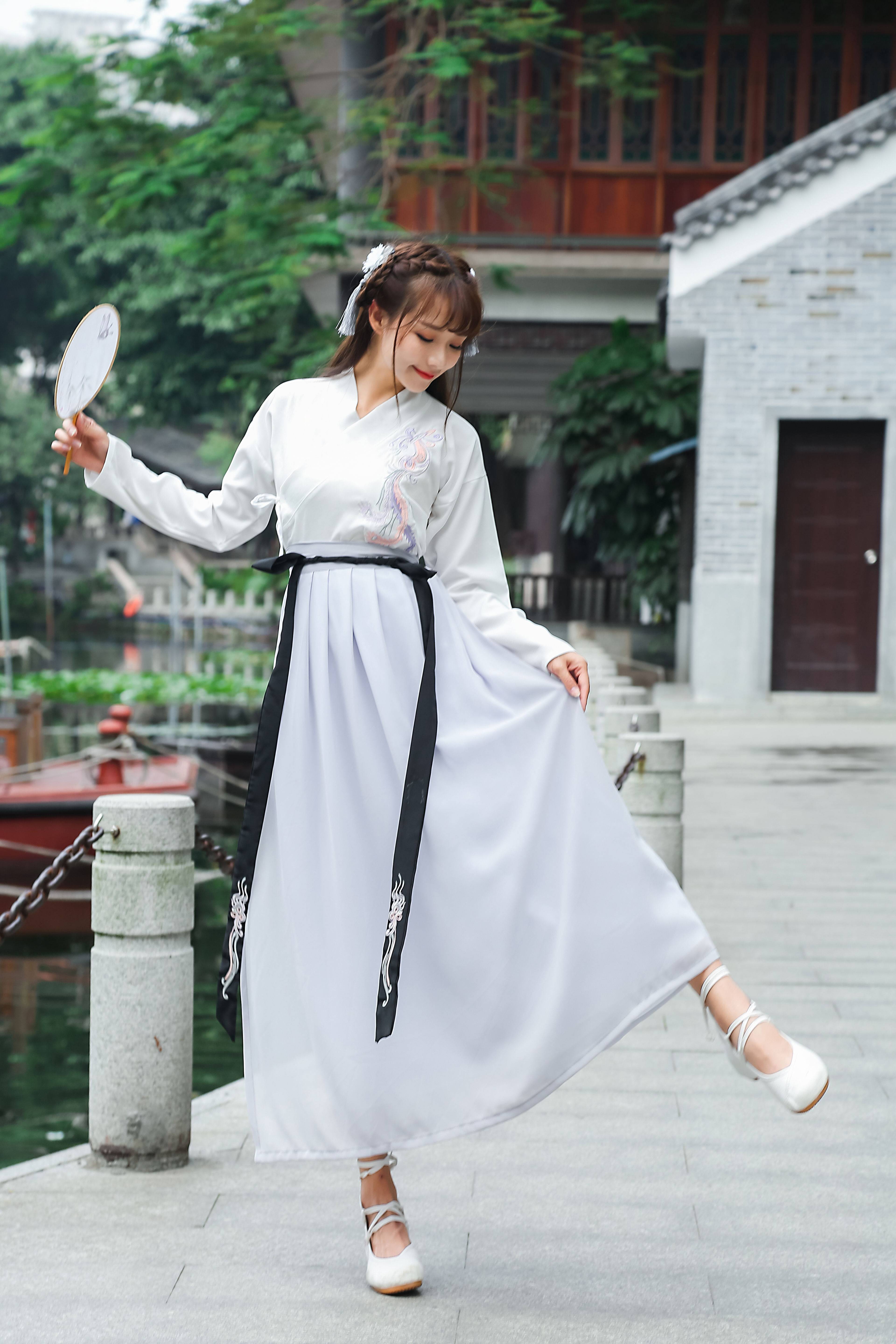 汉服女古装仙女女中国风飘逸清新淡雅改良古风民族服装