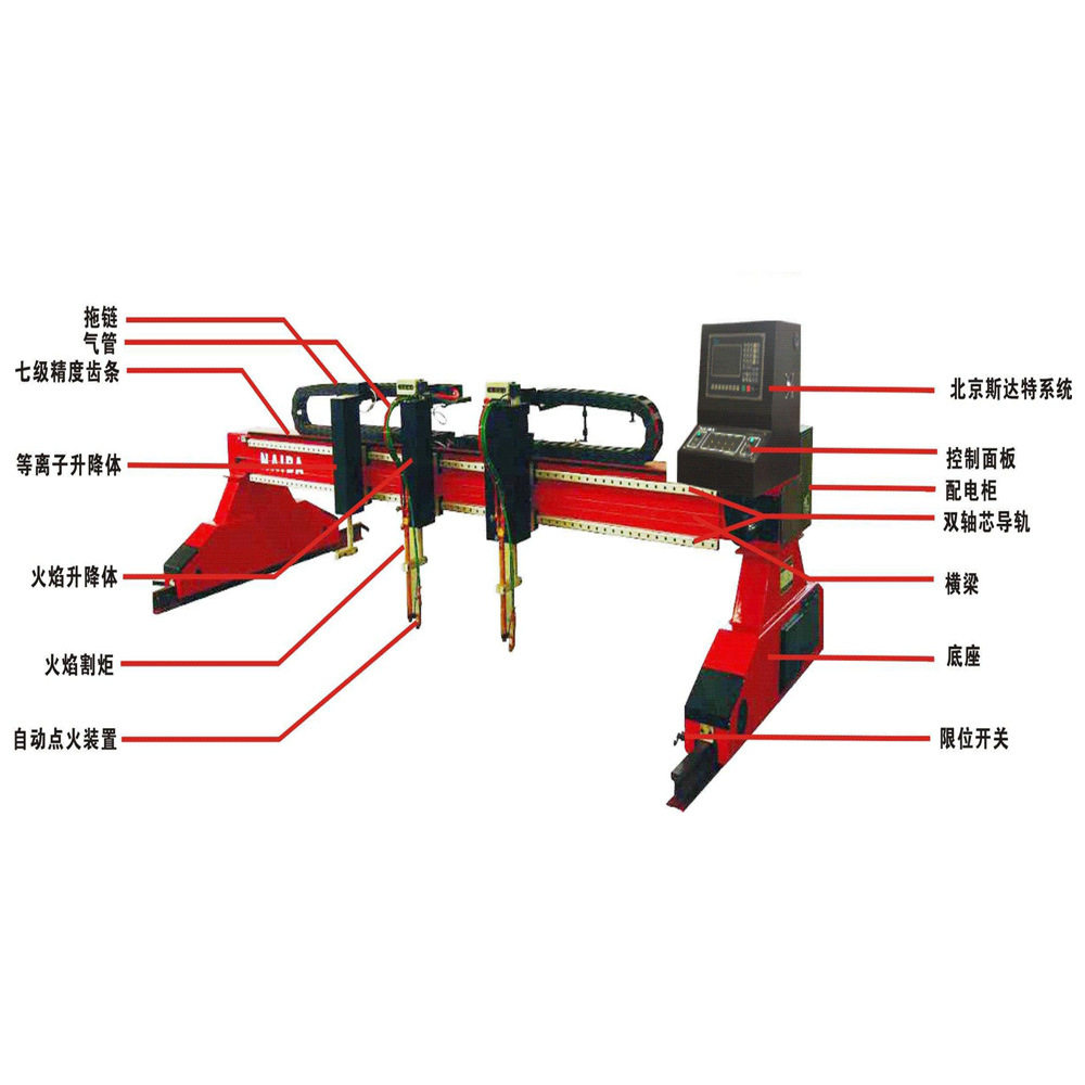 武汉耐霸qzm1龙门数控火焰等离子切割机100a电源等离子切割机