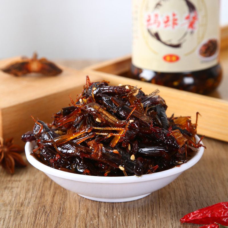 数果地潍坊蚂蚱山东特产蝗虫下酒拌饭酱拌面酱酱类调料