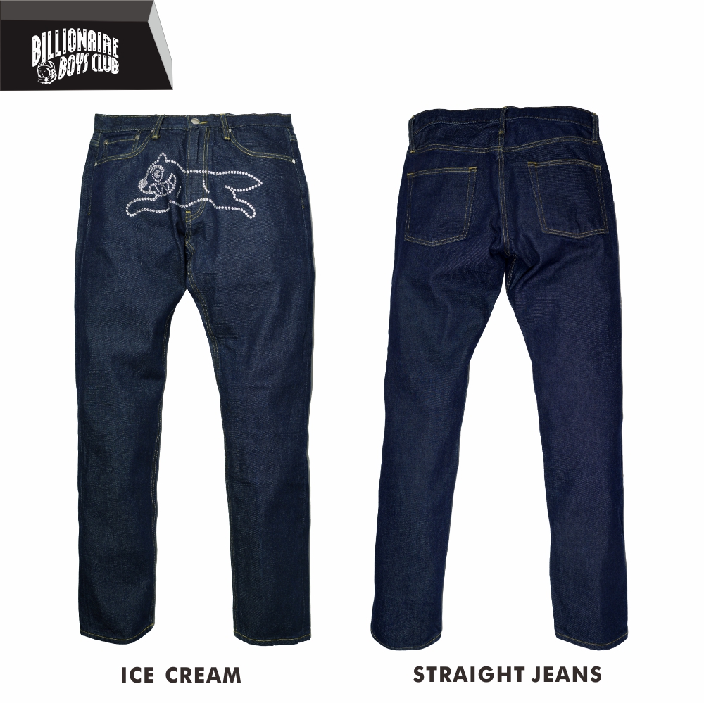 正品BBC亿万少年俱乐部飞狗水钻石嘻哈美潮牛仔裤雷谦马思唯同款