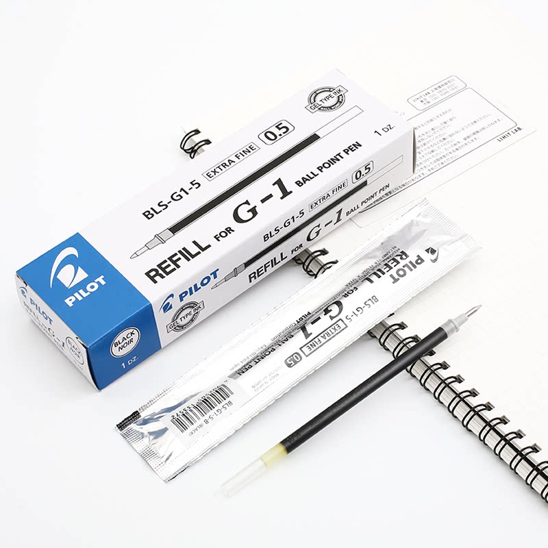 笔芯日本pilot百乐blsg15g1中性笔替芯水笔红蓝替芯