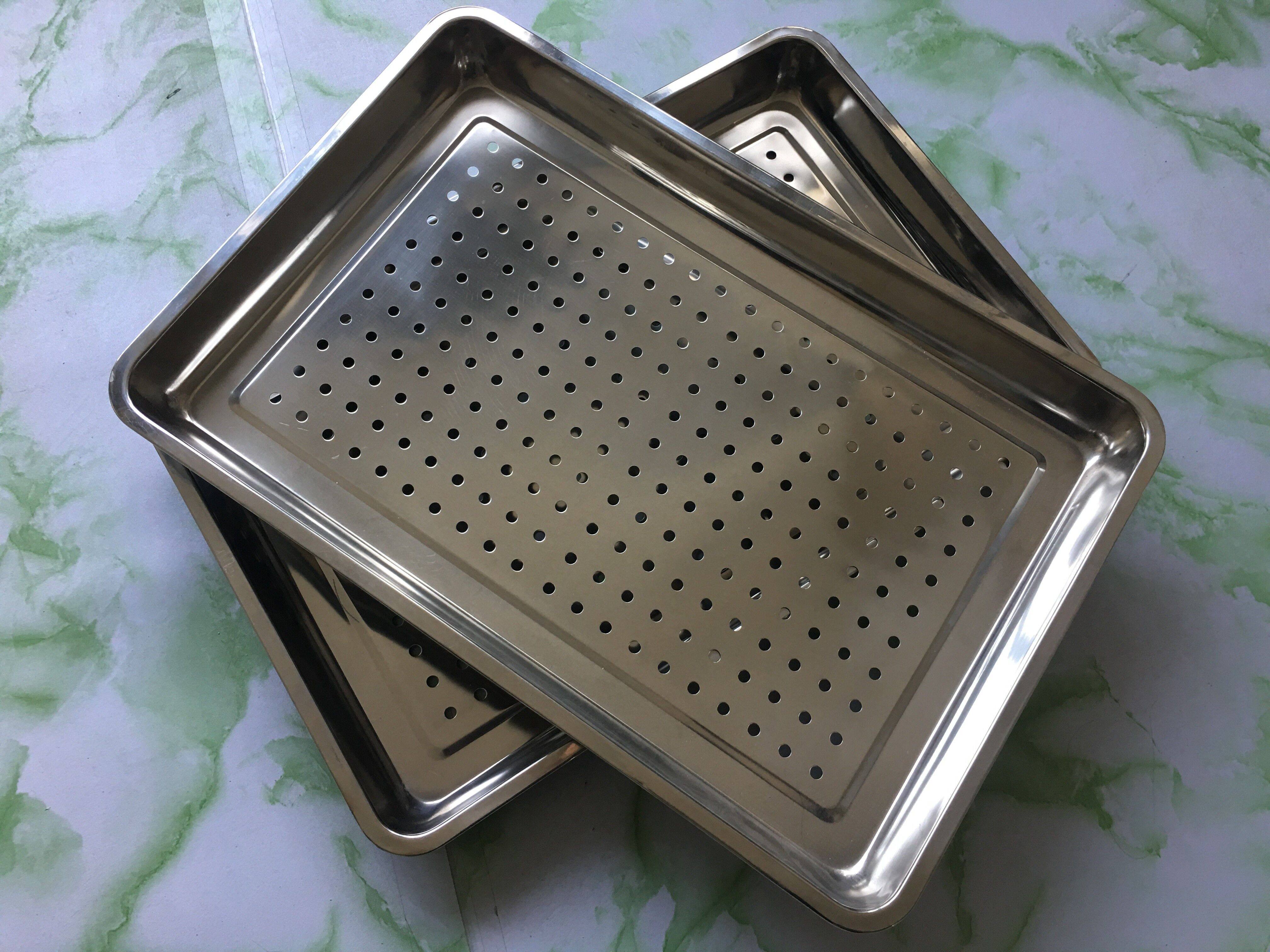 方盘60cm不锈钢蒸盘无孔盘蒸饭盘蒸箱盘加厚冲孔餐具笼