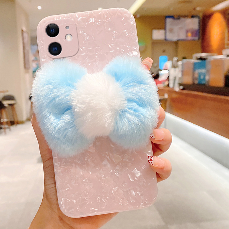 毛绒风网秋冬毛绒绒毛茸茸手机套十一iphone11promax网红ins手机保护