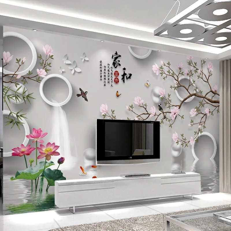 16d立体电视背景墙壁纸现代简约大气影视墙纸客厅5d装饰壁画墙布