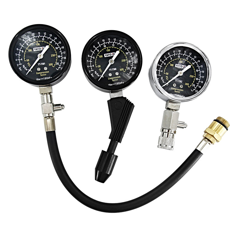 气缸易尔拓yato缸压表气油机检测汽修工具压力表引擎维修工具