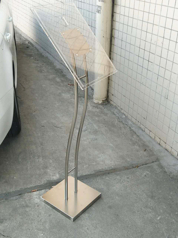 不锈钢水牌展示架a3立牌双杆广告牌商场百货指示牌落地式a4海报架