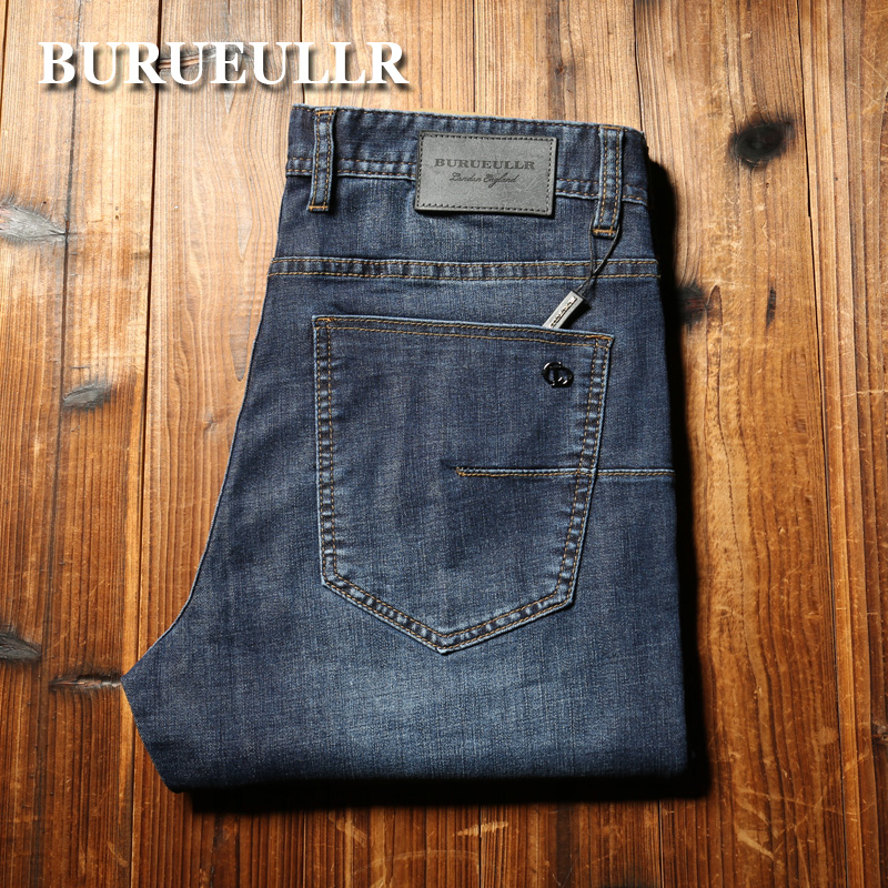 2021秋冬厚款进口丹宁牛仔男裤弹力莫代尔直筒修身商务休闲牛仔裤