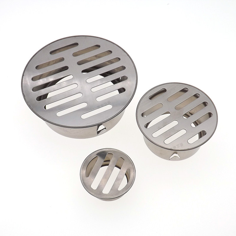 阳台户外pvc100排水管地漏圆形平面防堵防鼠下水道地漏