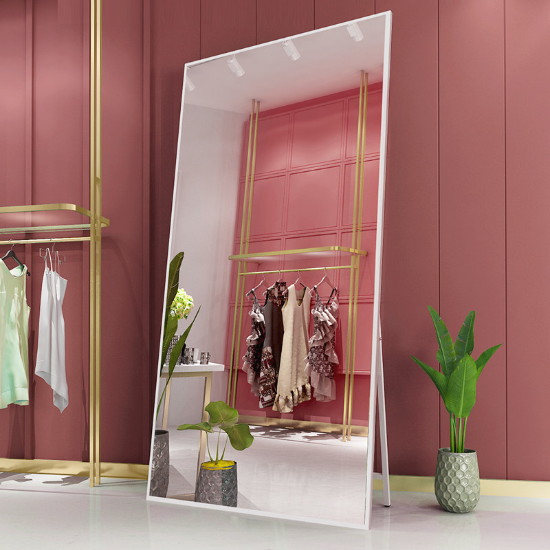 全身镜子落地大镜子服装店试衣镜现代简约网红镜子家用壁挂穿衣镜