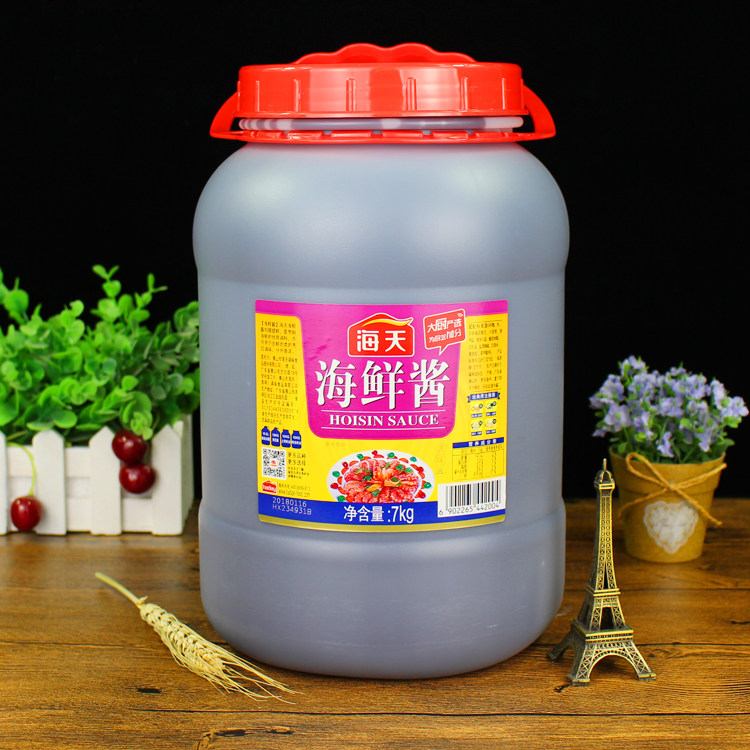 包邮 海天海鲜酱 7kg餐饮大桶装调味酱烧烤火锅爆炒即食手抓饼1桶