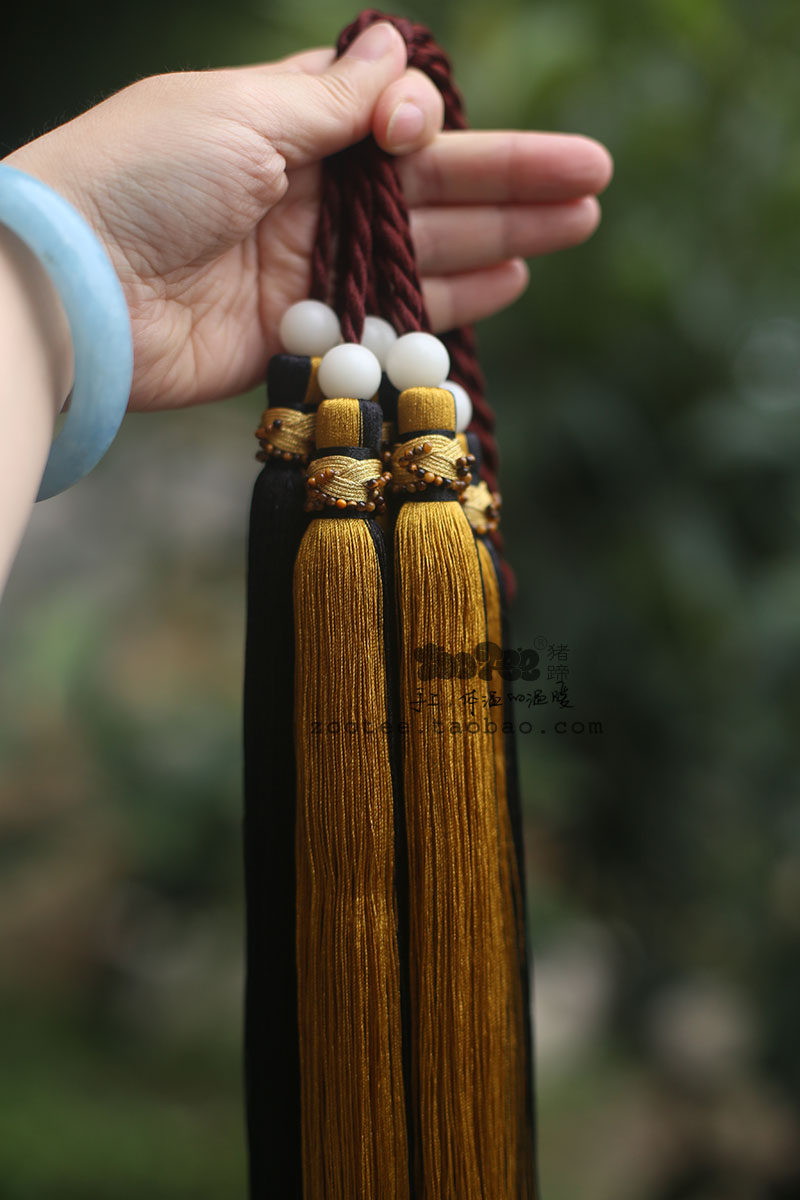 定制古琴穗子轸穗琴穗流苏精制雅致谣穗檀香古琴