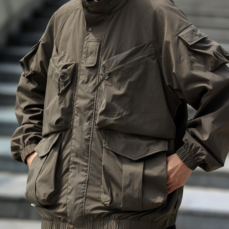 潮WOO专属PIN SKTBS 22SS日系夹克CityBoy风格可拆卸帽子外套男