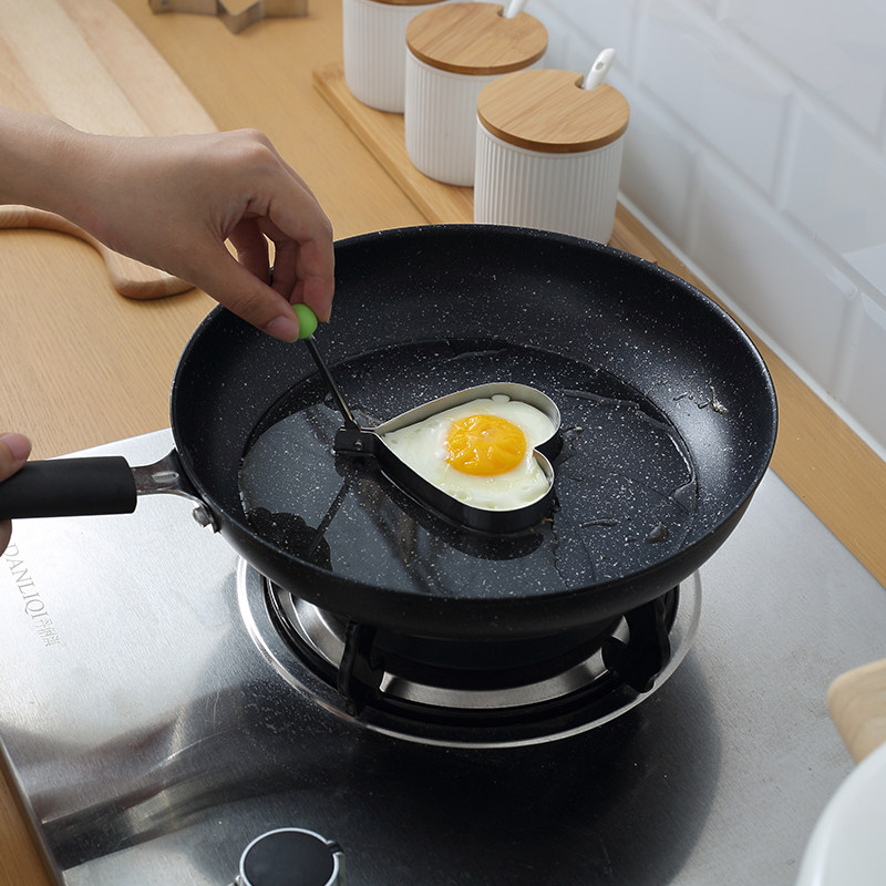 不锈钢煎蛋器模具爱心锅创意早餐煎鸡蛋模型厨房心形荷包蛋小磨具